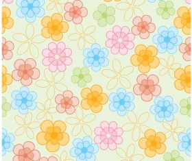 cute florals seamless pattern vector