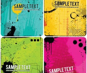 Grunge modern backgrounds Vector set