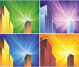 City Style Backgrounds Vector material