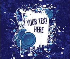 Music with grunge backgrounds design vector