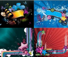 Modern party backgrounds graphic vector