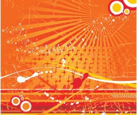 Orange backgrounds with grunge vector