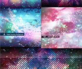 Colorful bright background set vector