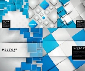 Fashion Square background vector set