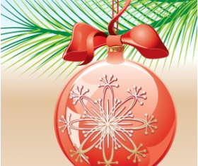 Christmas baubles snowflake vector
