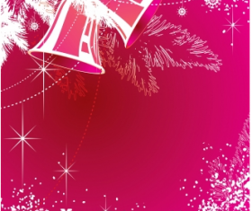 Bell with snowflake christmas vector