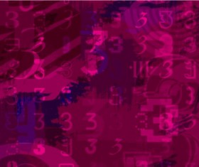 Creative number red background vector