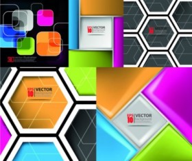 Fashion colored backgrounds art vector