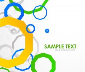 colored polygons background vectors set