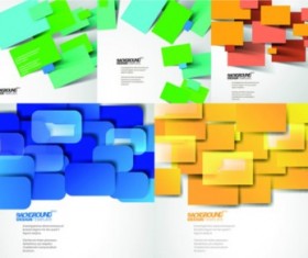 colored stickers background vector