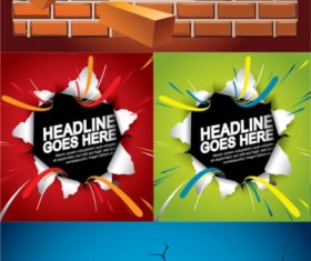 Explosion wall background vector