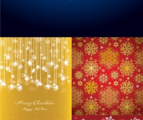 Bright christmas backgrounds vector set