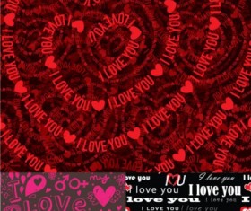 Romantic love word letters vector