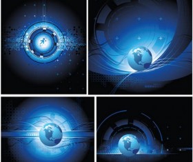 Blue Globe Backgrounds art vectors material