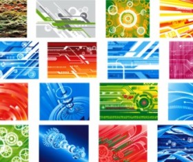 Modern abstract cards vector set