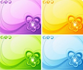 Stylish Earth with abstract Backgrounds vector