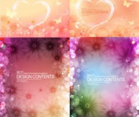 butterfly heart-shaped with flower background vector