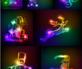 Colorful light christmas graphics vector