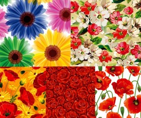 Fashion flowers backgrounds art vector
