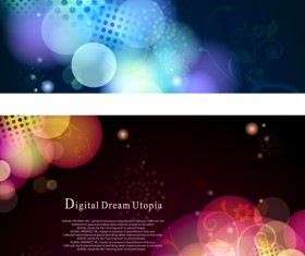 Colorful blurs backgrounds vector