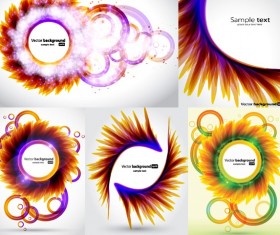 Modern circles abstract background vector