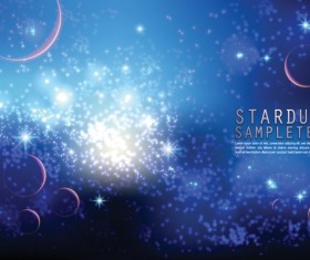 Blue space backgrounds vector material
