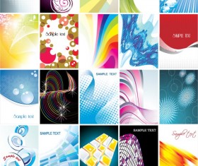 Vector abstract fashion background set