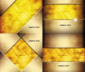 luxury golden backgrounds vector set