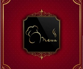 Golden frame with ornate backgrounds art vector