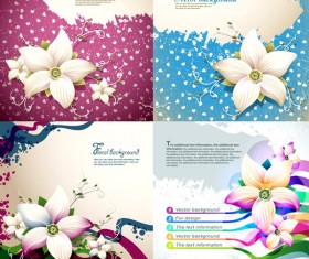 Bright flower background shiny vector