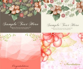 Elegant flower vintage background vector
