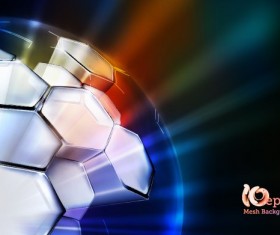 Three-dimensional spherical backgrounds vector material