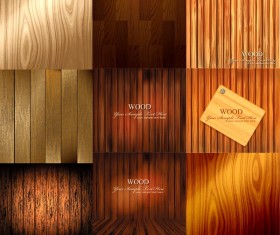 Wood texture background art vectors set