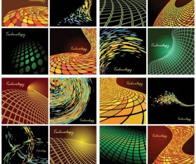 Set of Abstract colorful background vector