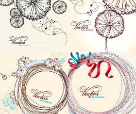 Simple fashion drawing background vector