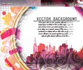 Beautiful urban background art vectors material