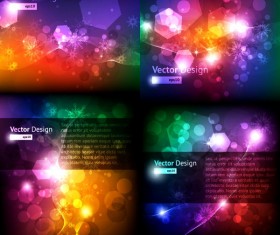 Colorful snowflake dream christmas vector set