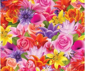 Fresh flower pattern vector