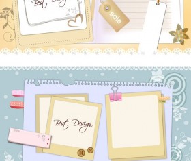 Notepad message board background vector graphics