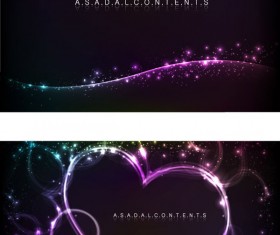 Neon light Heart-shaped background vector