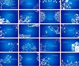 Blue flower decor background vector
