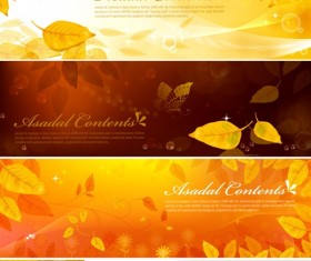 Dream golden leaves banner background vector design