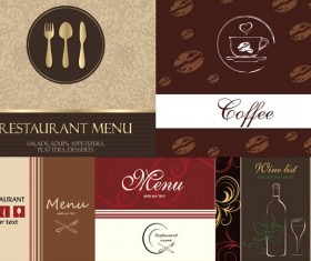 Restaurant food menu cover vector