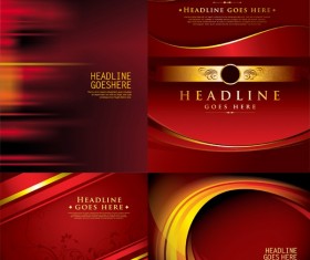 Wavy dynamic with Red background vector