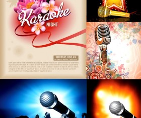 Microphone with fashion background vector