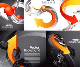 Dynamic arrow business background vector