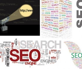 SEO design elements background shiny vector