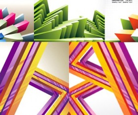 3D geometric background shiny vector