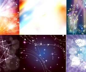 Different lights background vector set