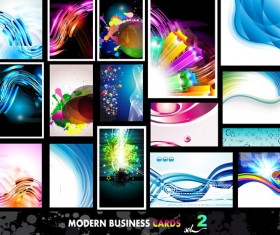Modern business cards abstract vector